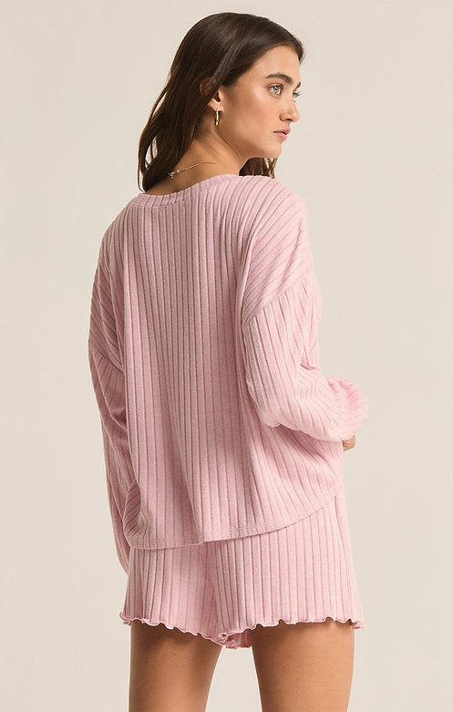 Z Supply Daydream Rib Long Sleeve Top