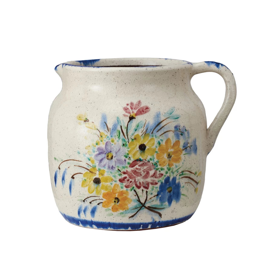 Large Terracotta Vase With Flowers