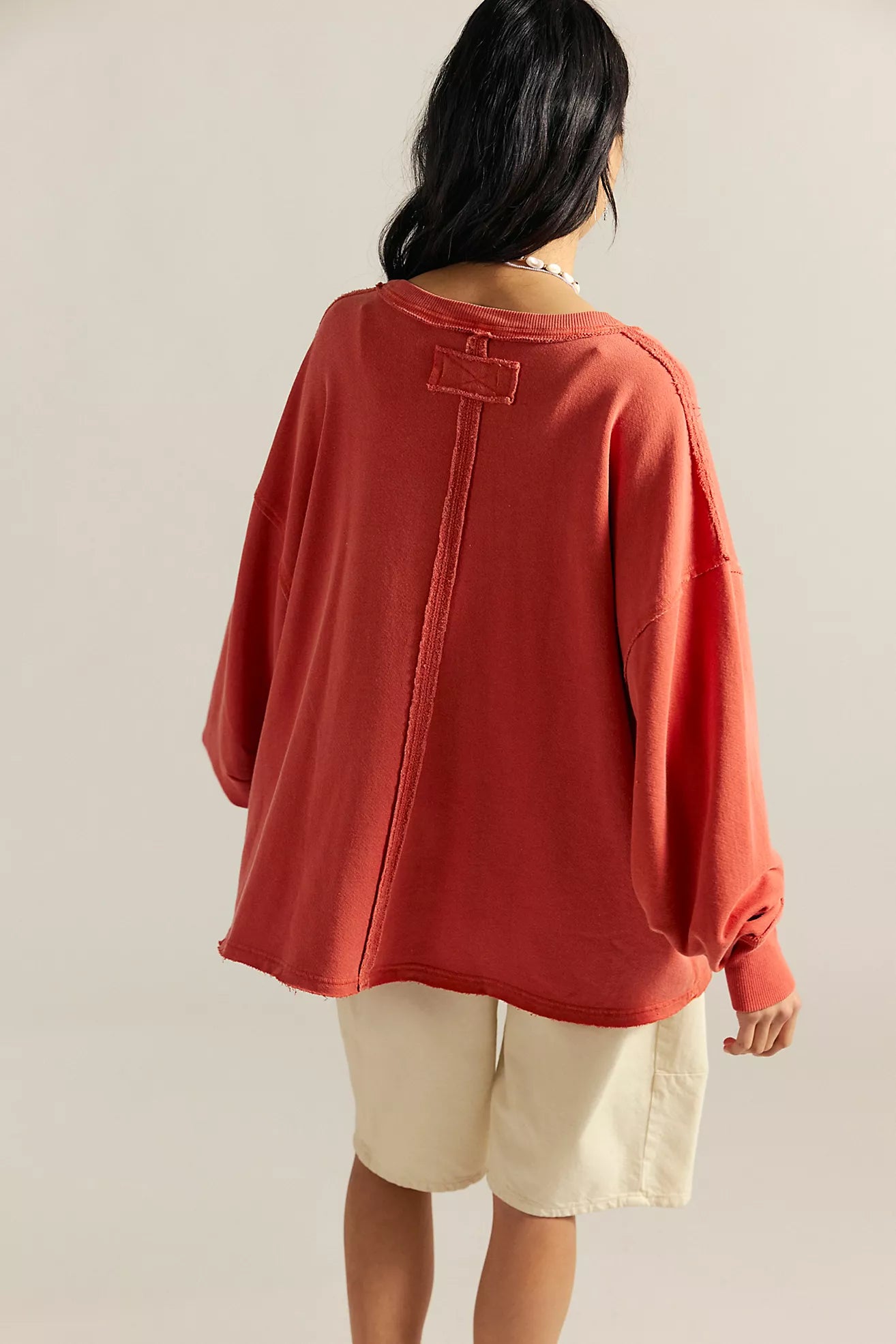 Free People Venice V-Neck Graphic Sweatshirt