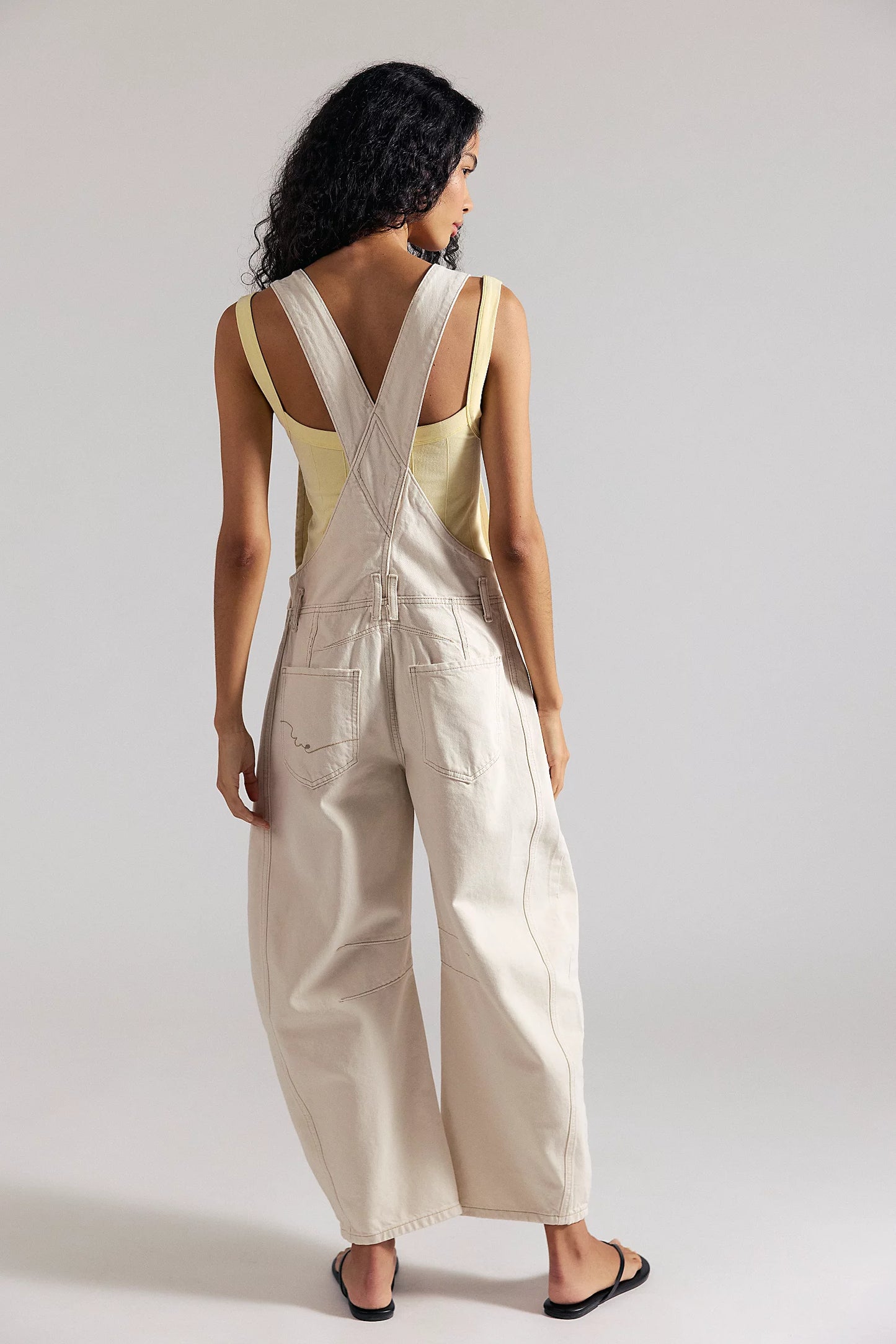 Free People Good Luck Barrel Overalls