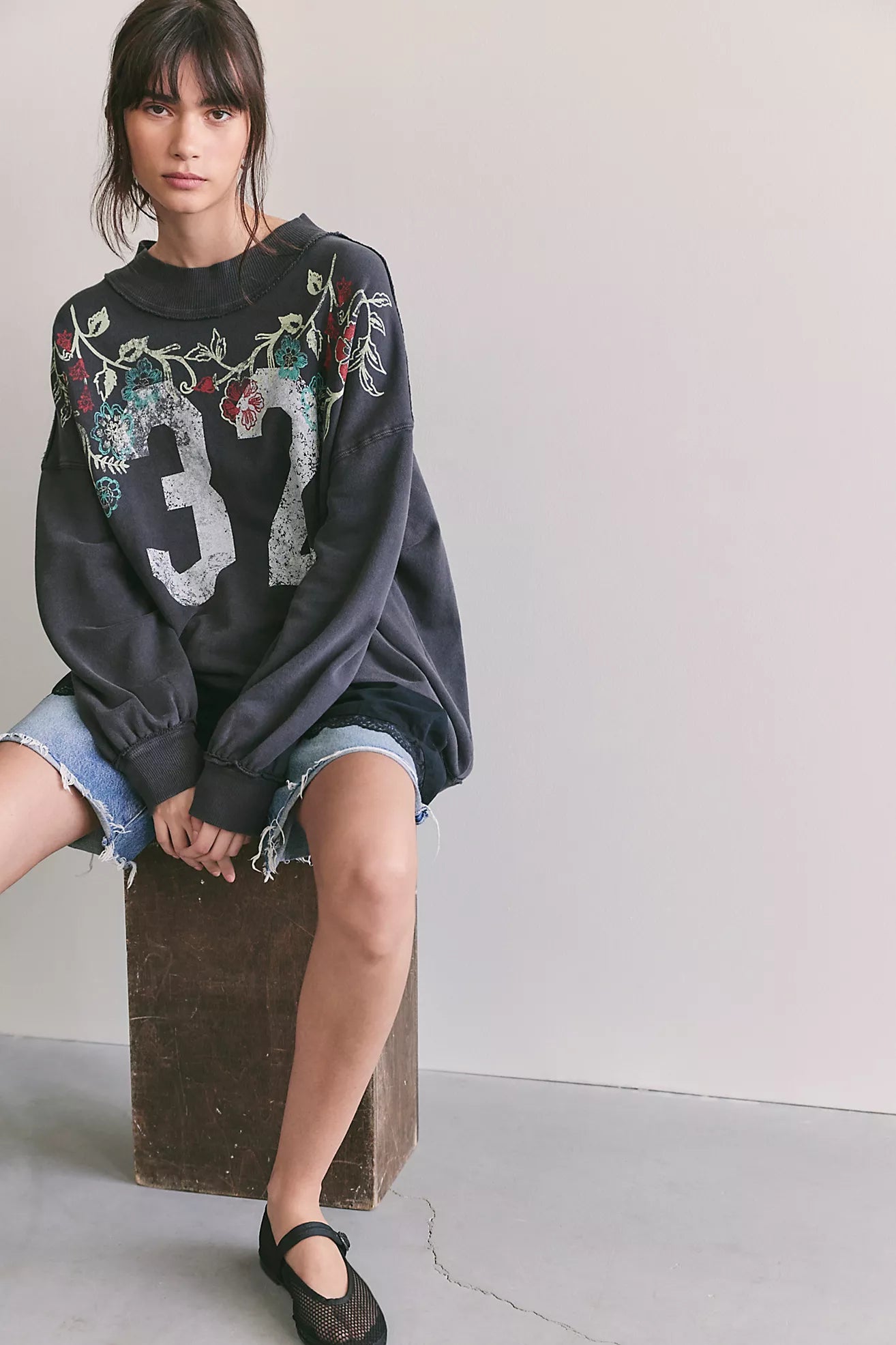 Free People Palm Springs Graphic Turtleneck