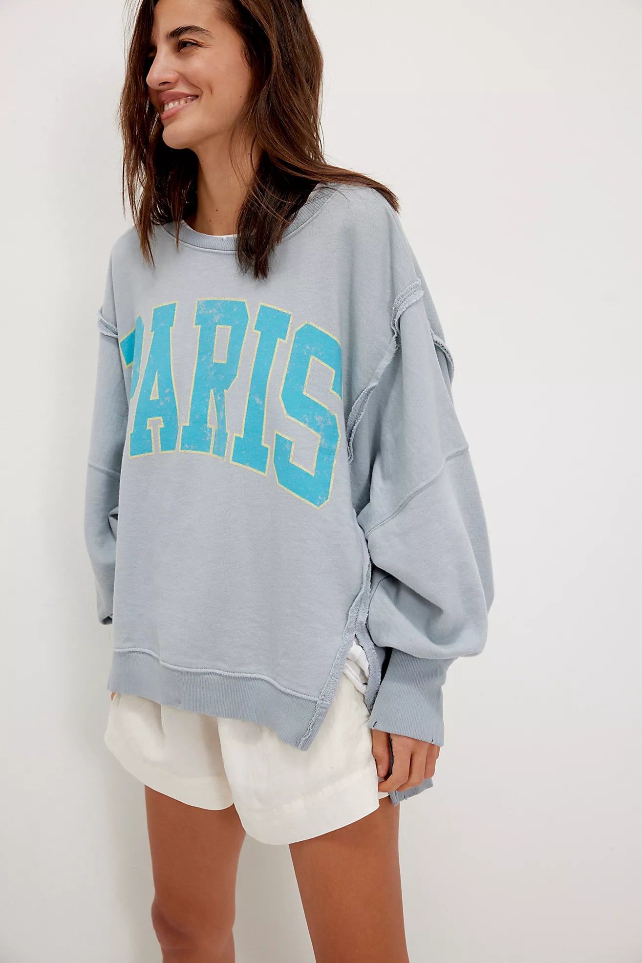 Free People Graphic Camden Pullover Paris