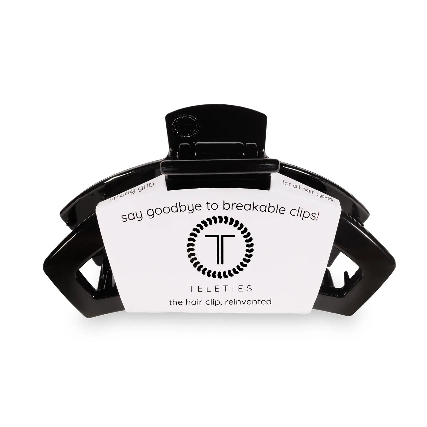 Teleties Open Hair Clip | Small | Jet Black
