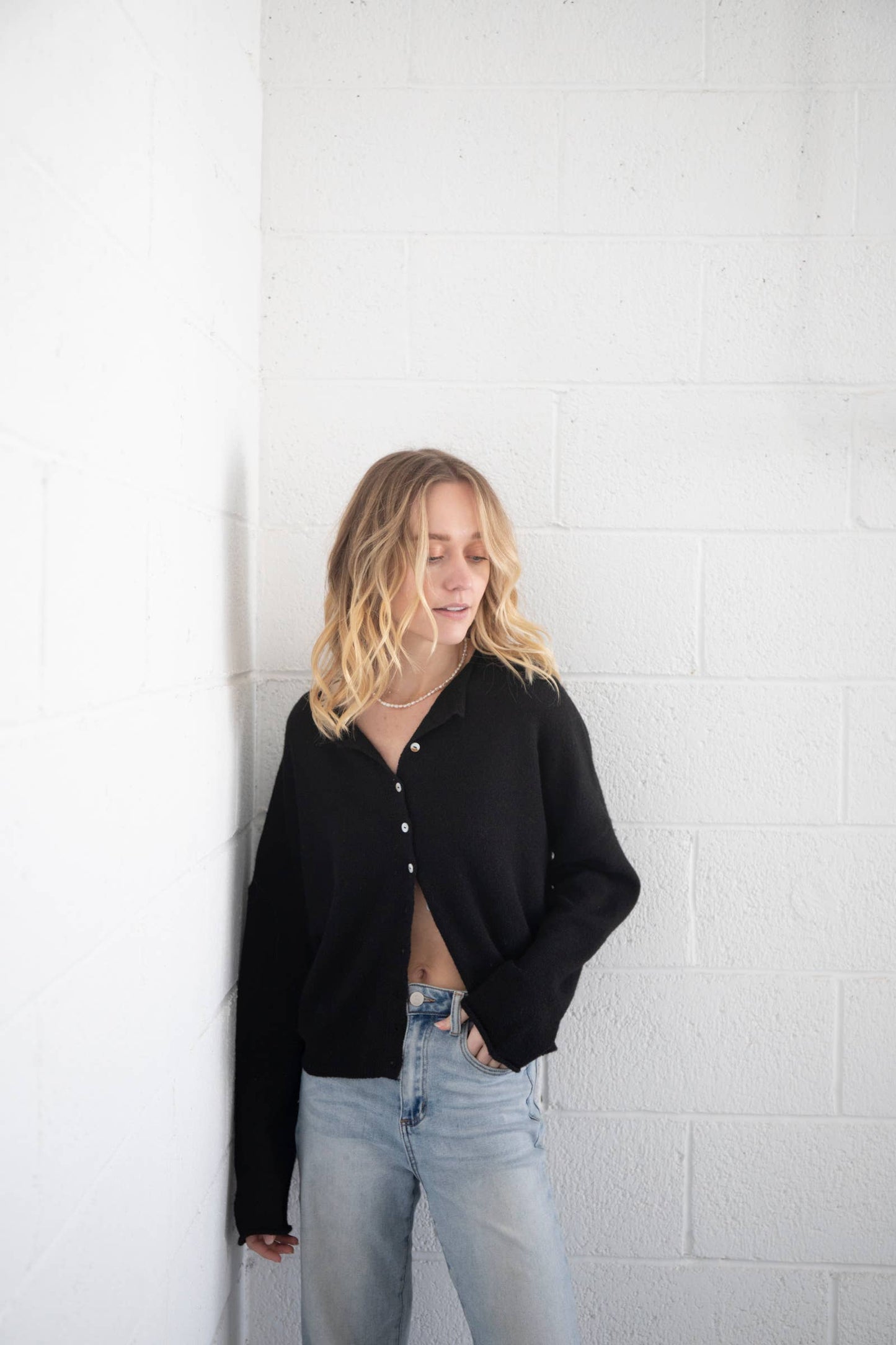 Piper Cardigan: Black
