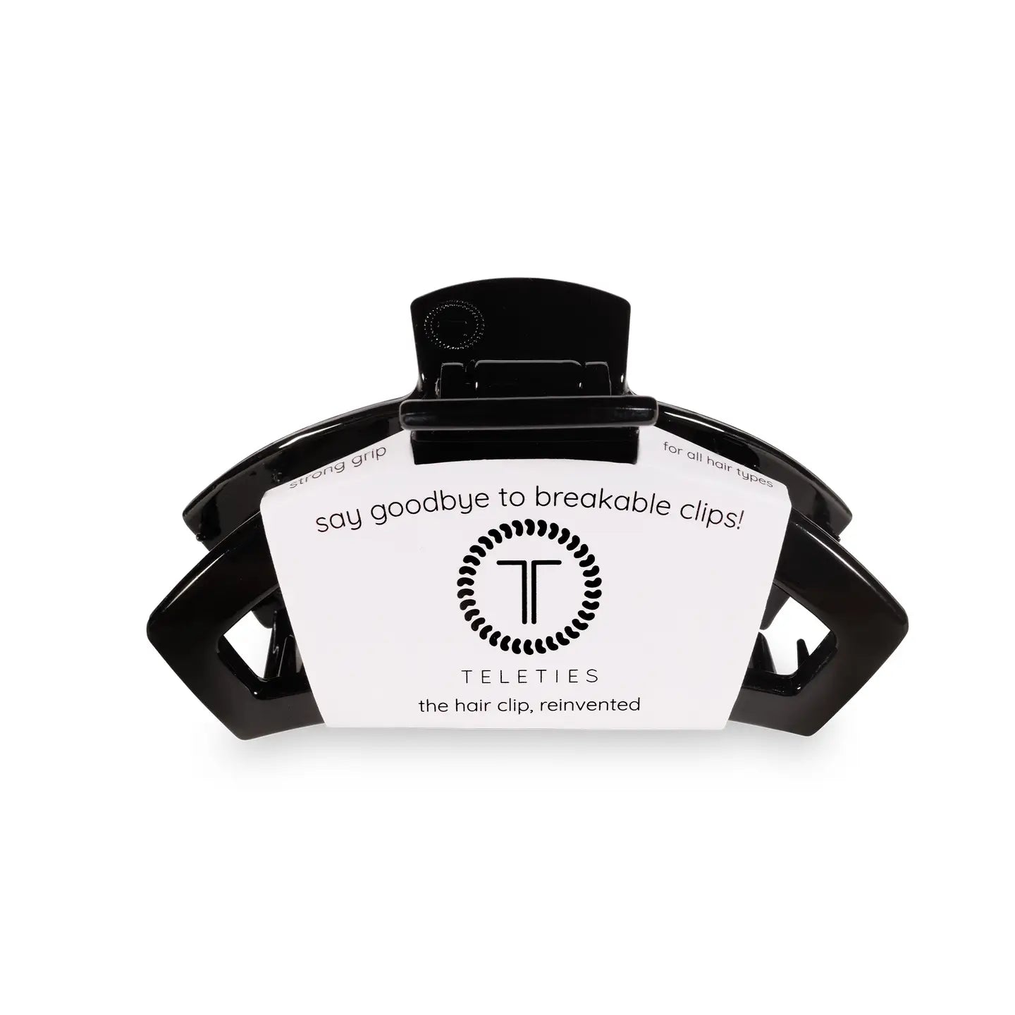 Teleties Open Hair Clip | Medium | Jet Black