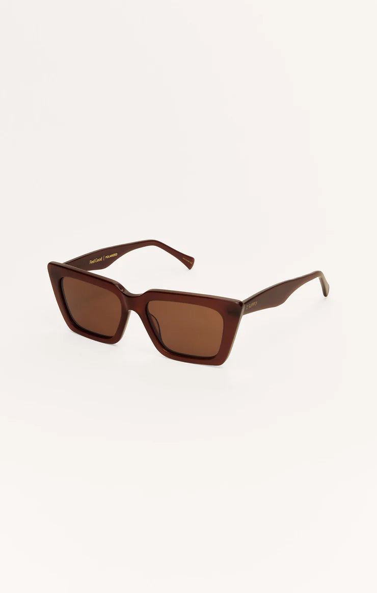 Z Supply Feel Good Polarized Sunglasses Chesnut Brown