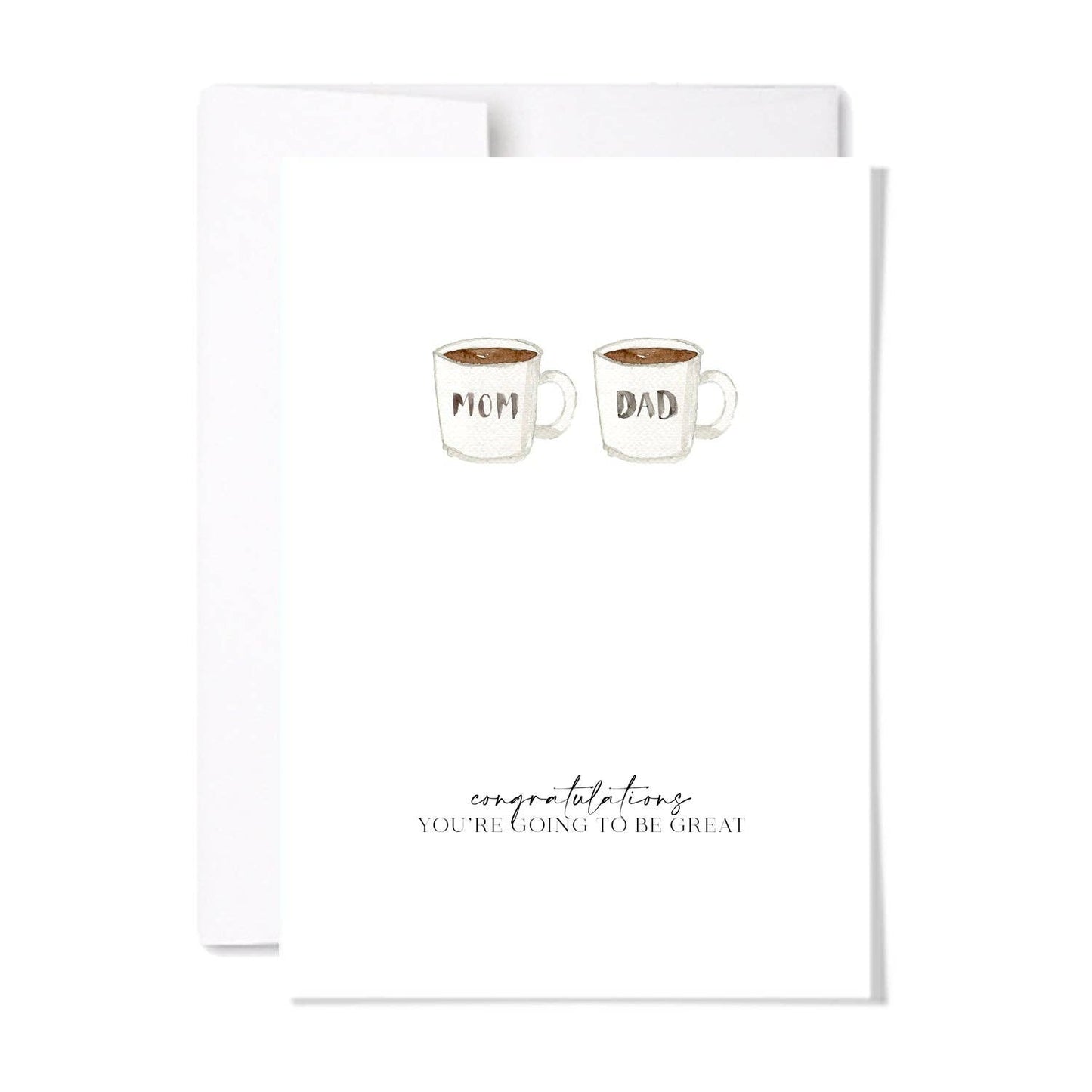 New Parents Baby Card | New Baby Congratulations Card: Single Card