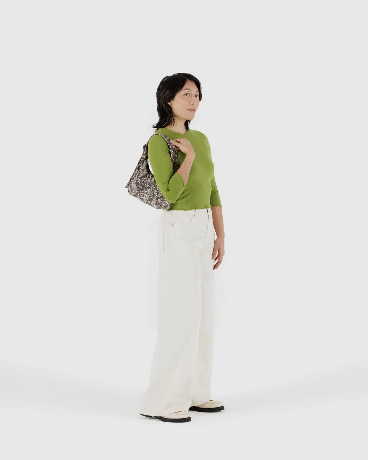 Baggu Mini Nylon Shoulder Bag Snakeskin