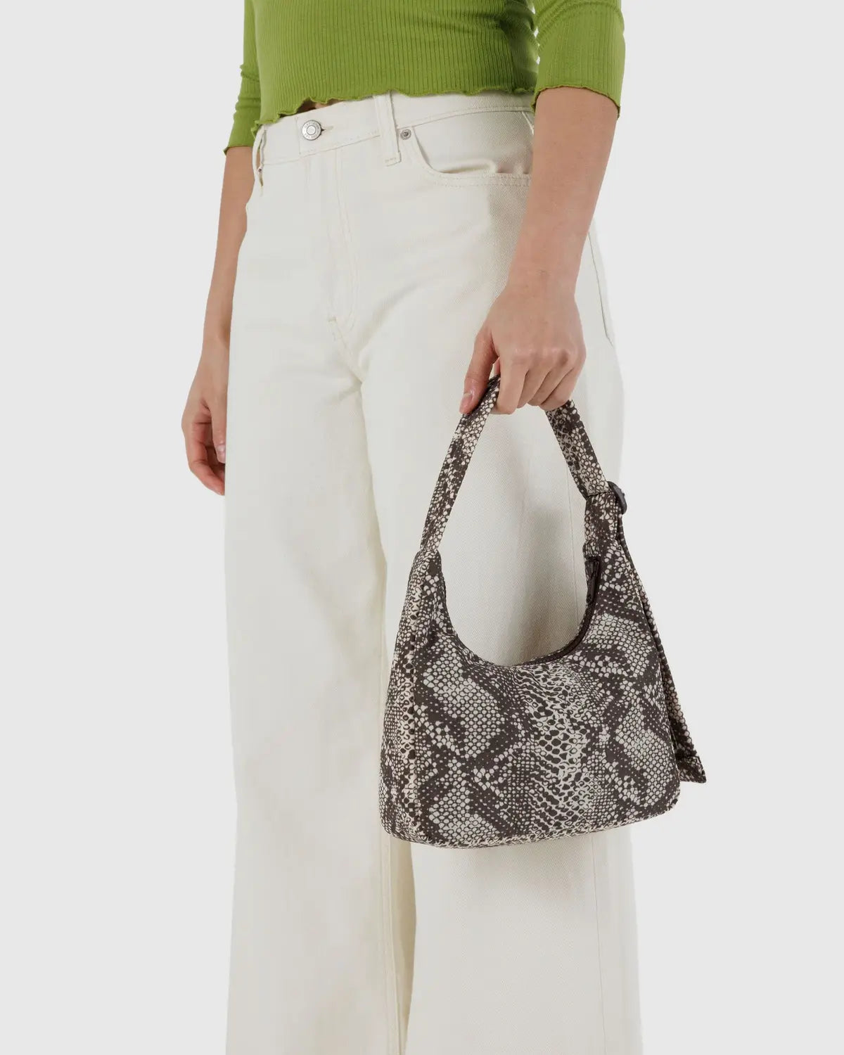 Baggu Mini Nylon Shoulder Bag Snakeskin