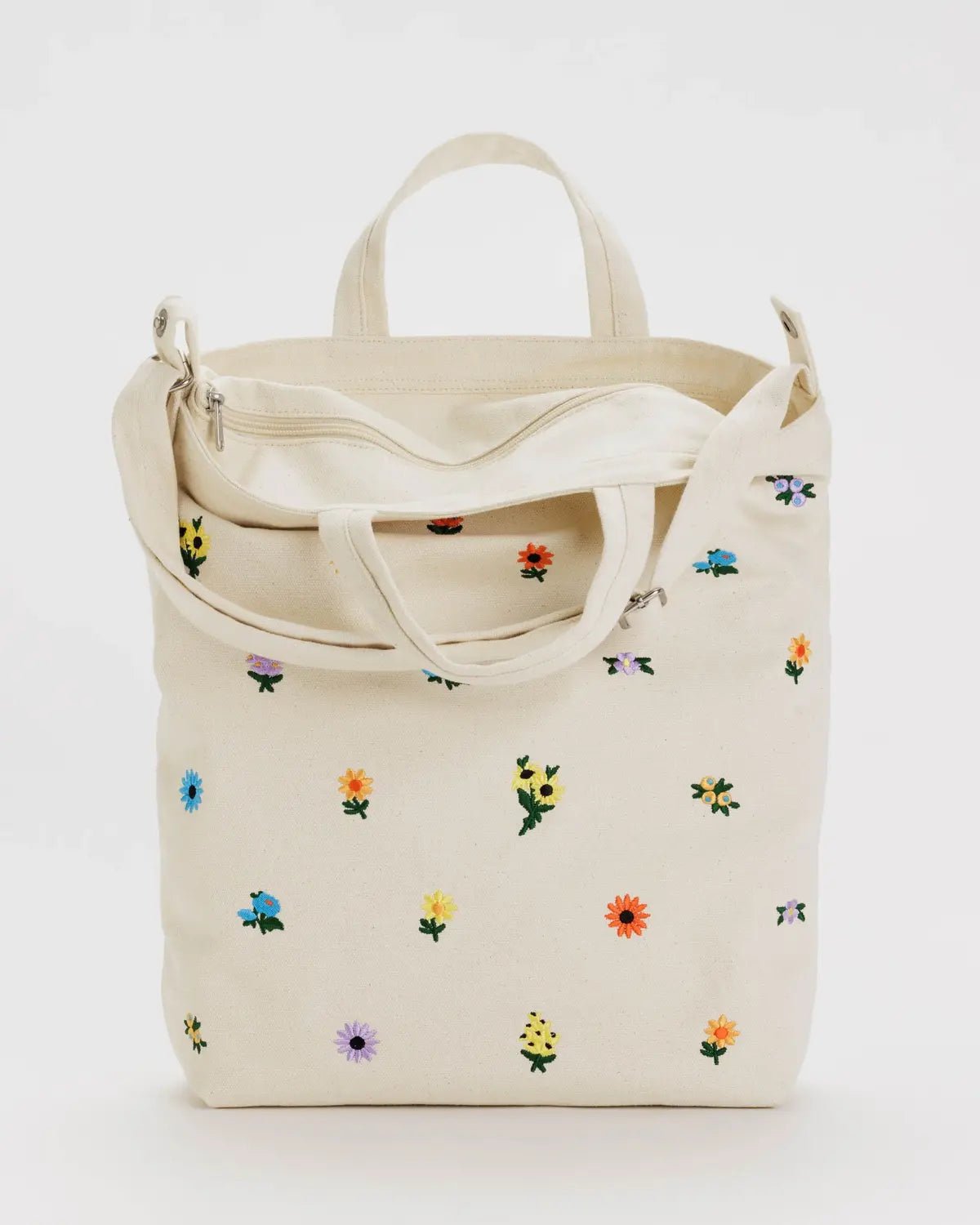 Baggu Zip Duck Bag Embroidered Ditsy Floral