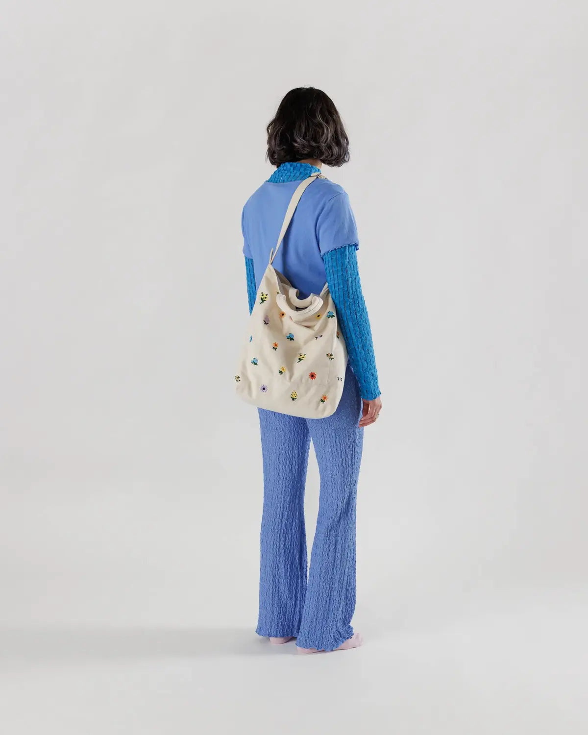 Baggu Zip Duck Bag Embroidered Ditsy Floral