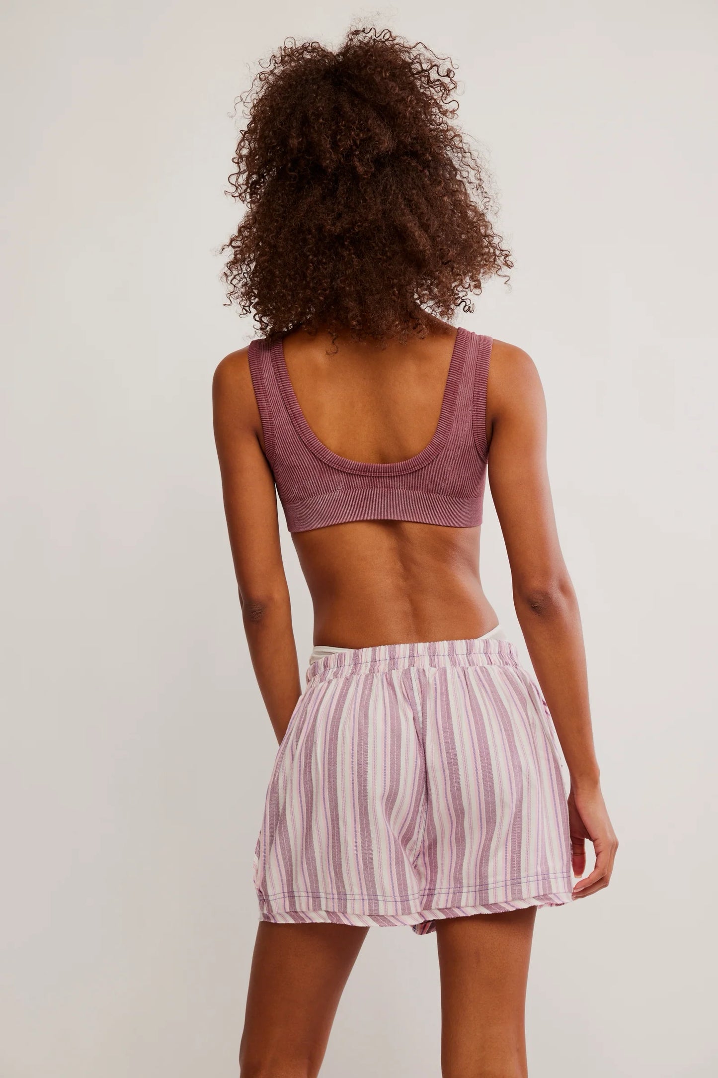 Free People Day To Day Flannel Boxer Shorts