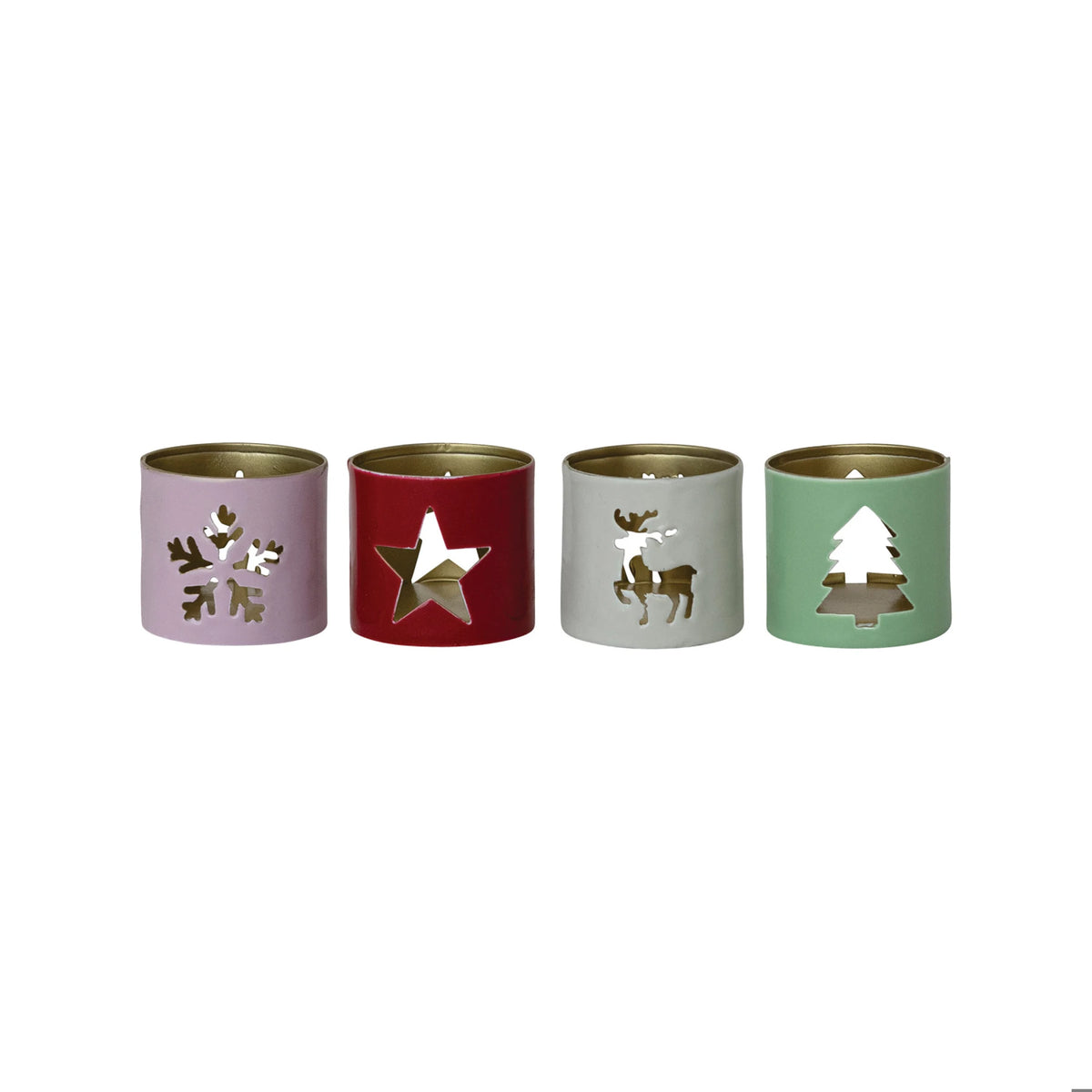 Enameled Metal Tealight Holder