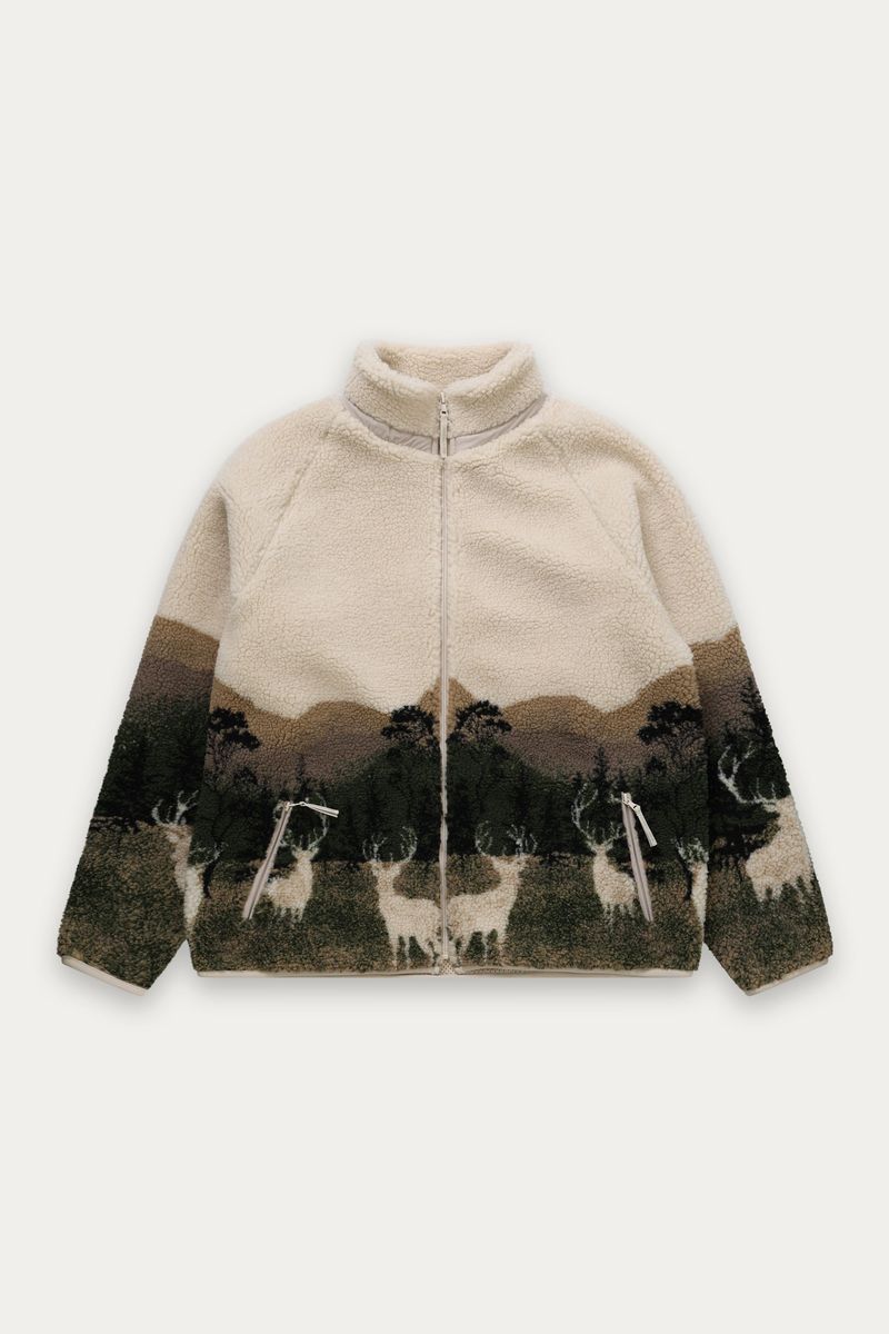 Kuwalla Elk Printed Sherpa Jacket