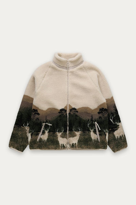 Kuwalla Elk Printed Sherpa Jacket