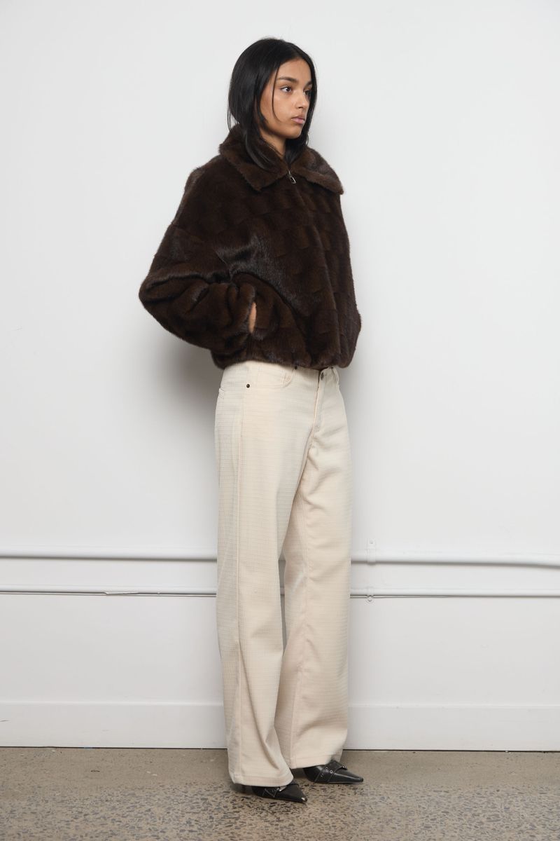 Kuwalla Illusionist Faux Fur Bomber