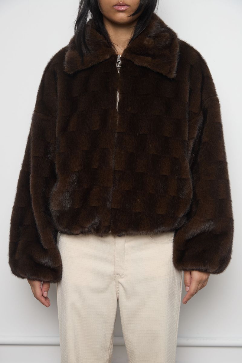 Kuwalla Illusionist Faux Fur Bomber