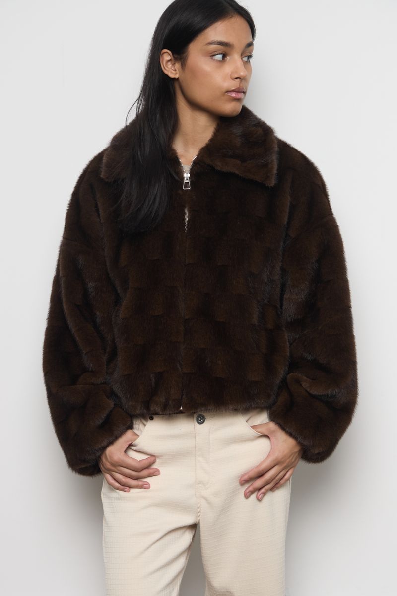 Kuwalla Illusionist Faux Fur Bomber