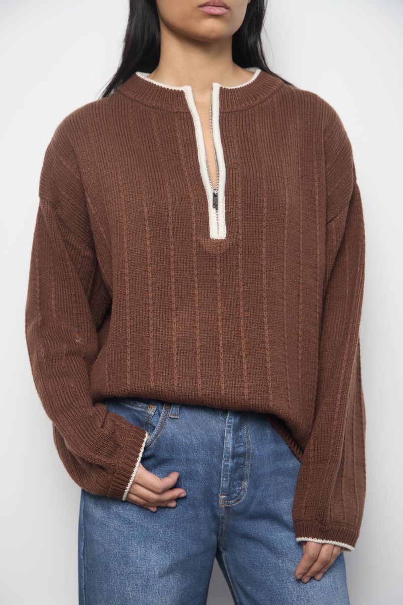 Kuwalla Outline Half-zip Sweater