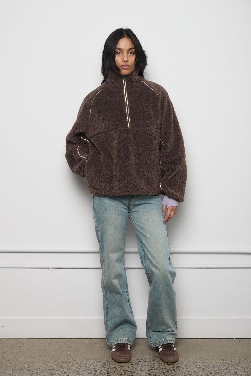 Kuwalla Leatherline Sherpa Half-zip