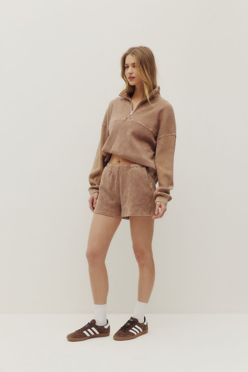 Kuwalla Bailey Waffle Zip Up