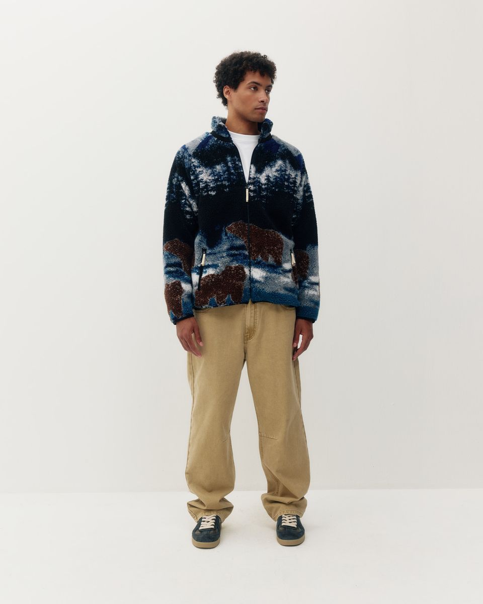 Kuwalla Bears In The Wild Printed Sherpa Jacket