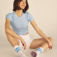 The Chunky Crew Grip Sock: Lemon