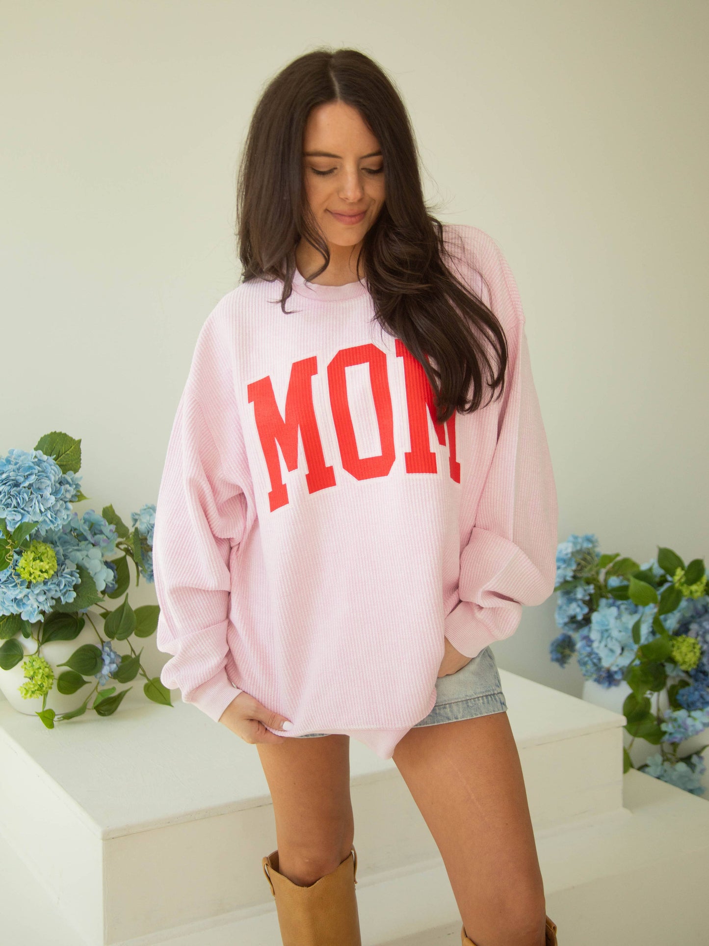 Charlie Southern Classic Mom Corded Sweatshirt