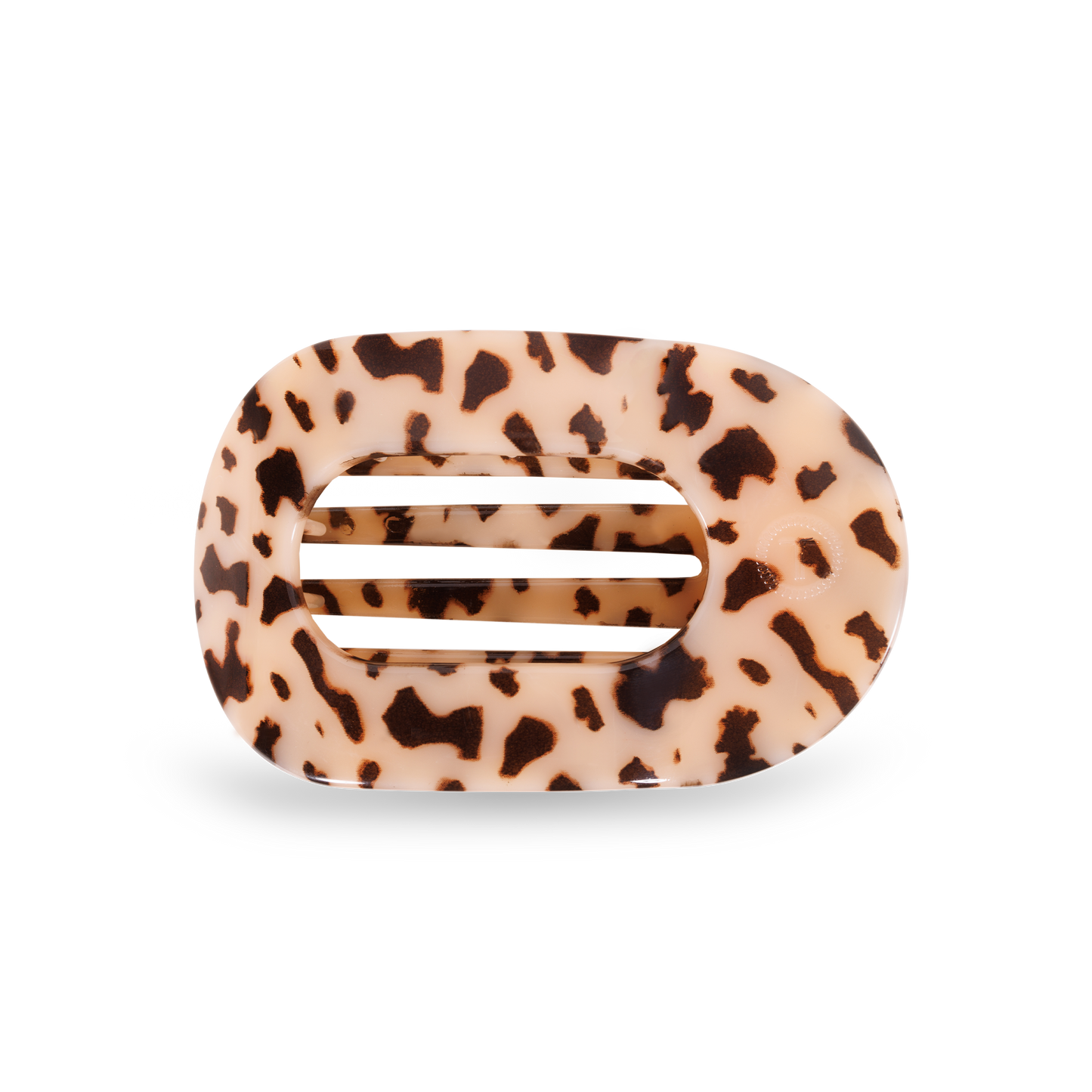 Teleties Round Flat Hair Clip | Medium | Blonde Tortoise