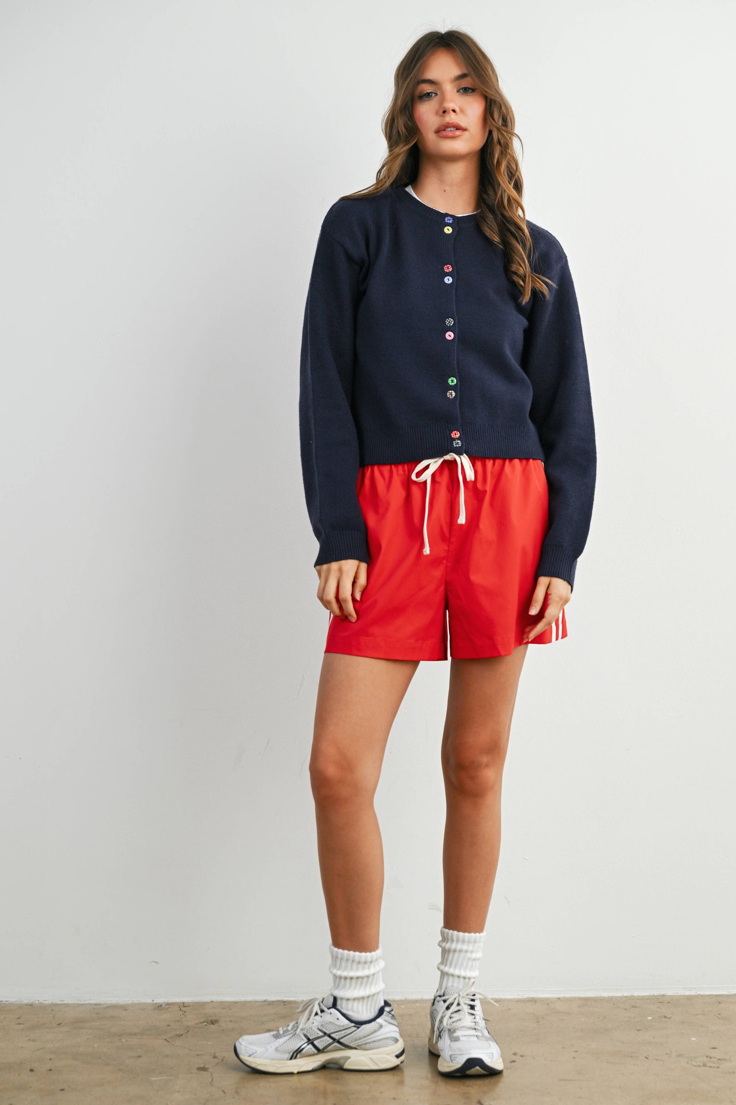 Long Sleeve Buttoned Cropped Cardigan
