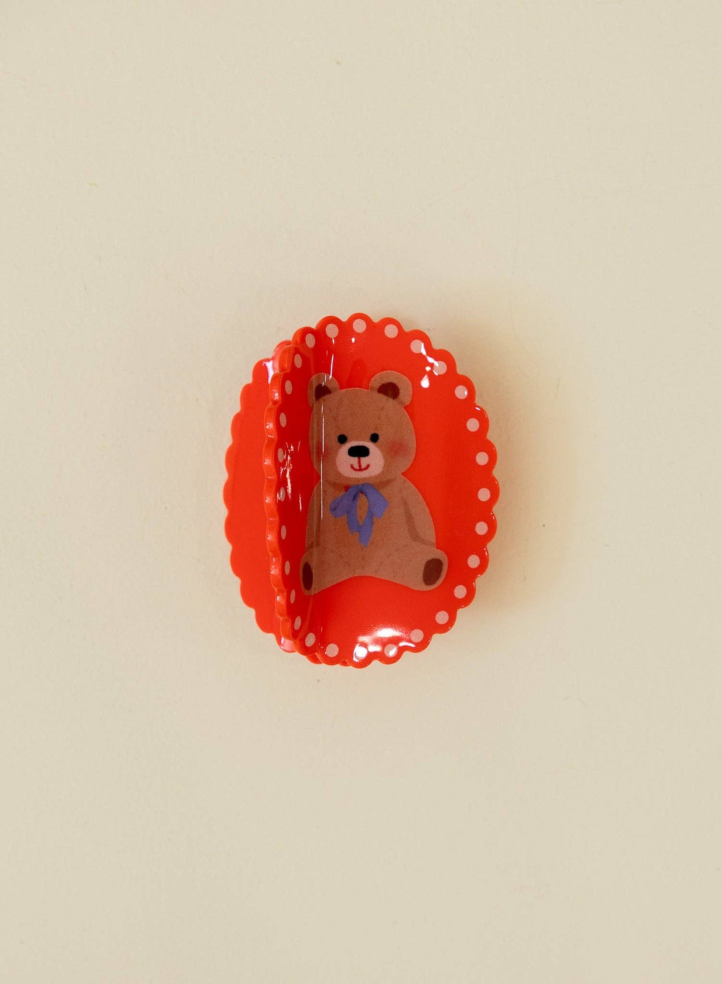Teddy Bear Framed Eclectic Claw Clip