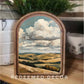 Arch Top Golden Hills Framed Art  : 6x8"