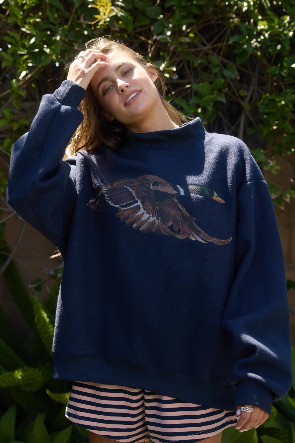 Lucky Duck Reversible Mockneck Sweatshirt