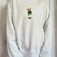 Teddy Bear Golf Embroider Mockneck Sweatshirt