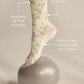 The Floral Grip Sock: Blue Roses
