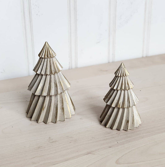 Concrete Christmas Trees - Beige Small Twirly