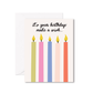It's Your Birthday Make A Wish Greeting Card