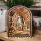 Arch Top Autumn Street Framed Art     : 6x8"