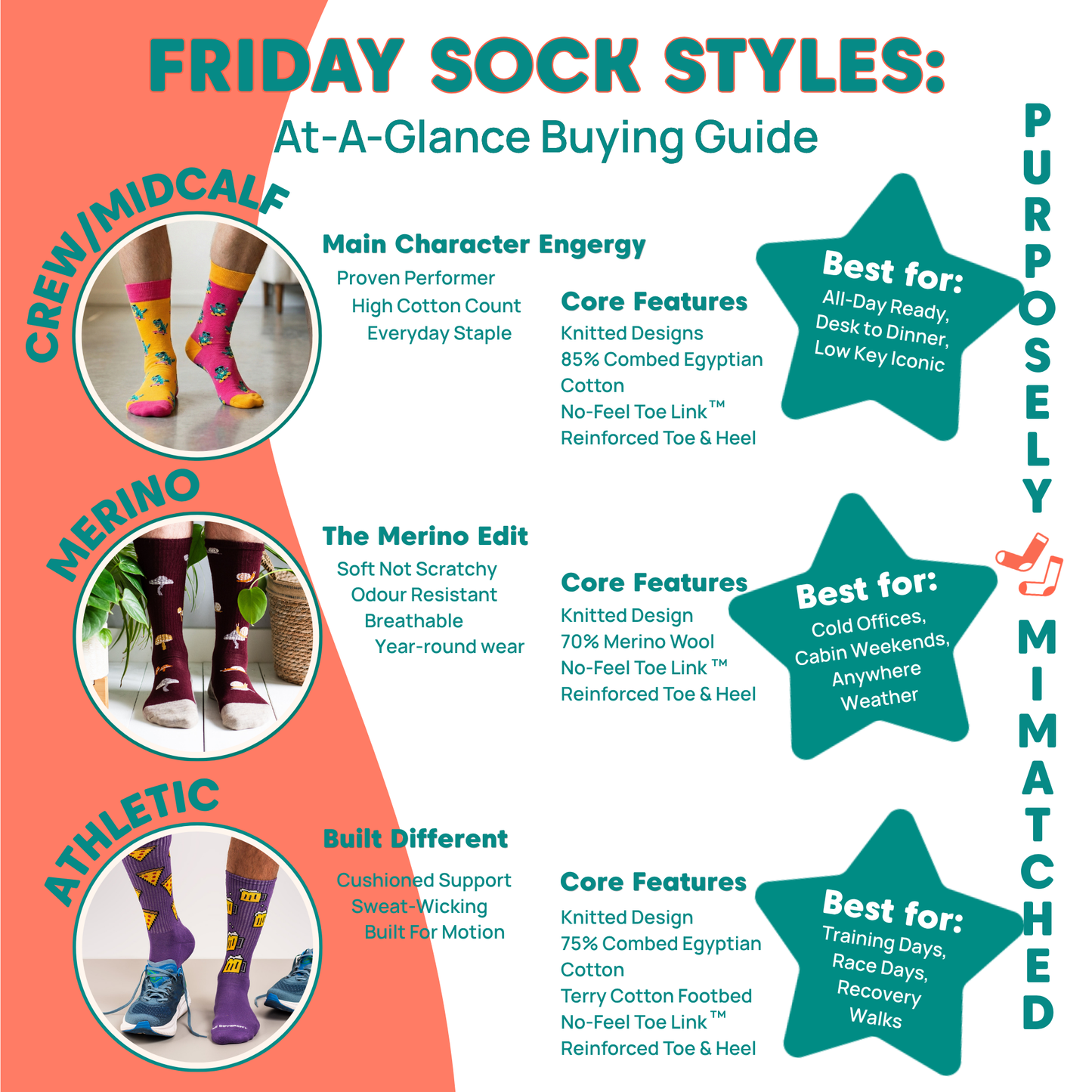 Men’s Funny Hockey Mid-Calf Scene Socks