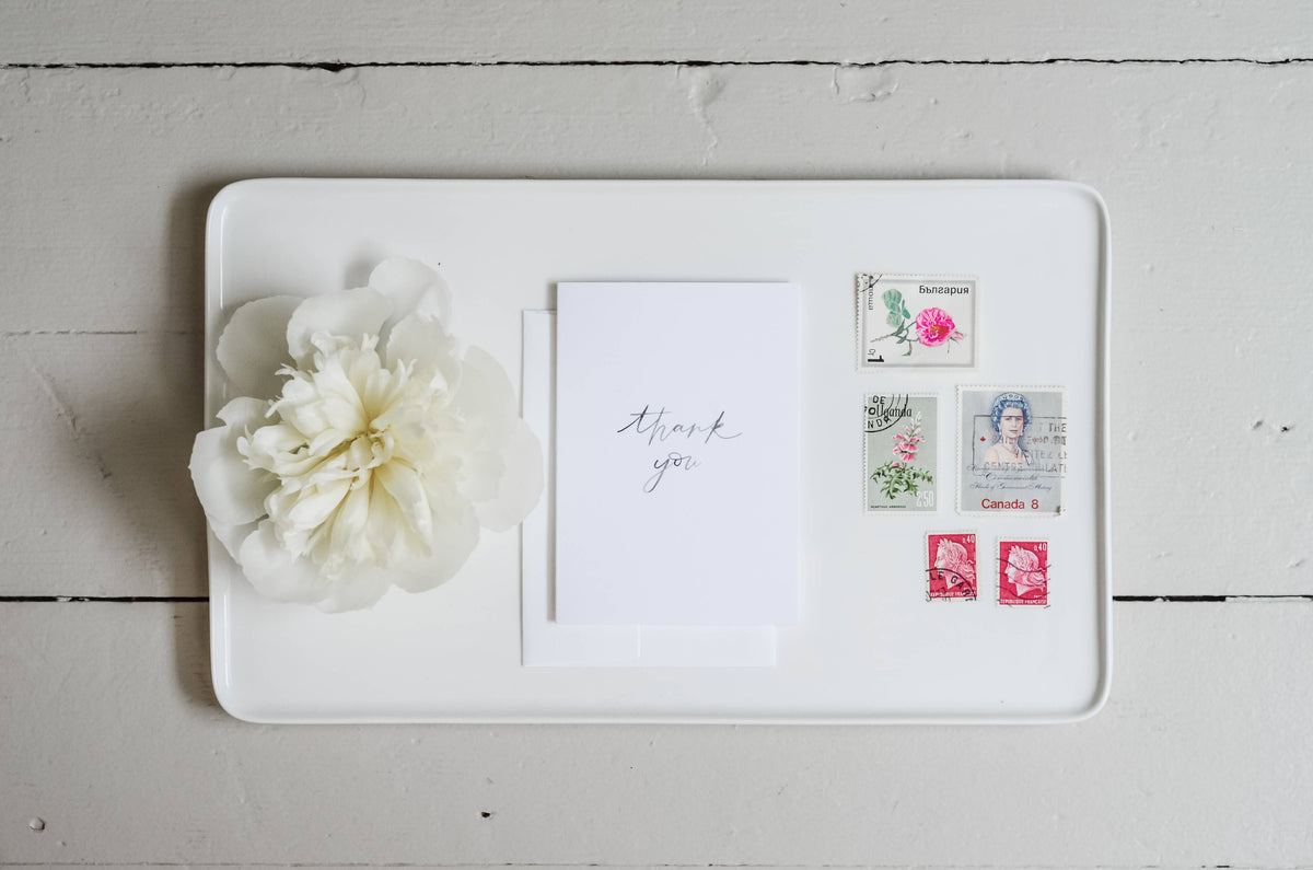 Thank You | Handlettered Watercolour Thank You Card: Single Card