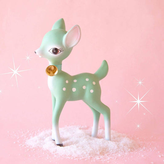 Holiday Retro Deer Figurine | Mint