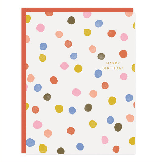 Birthday Confetti Dots Greeting Card