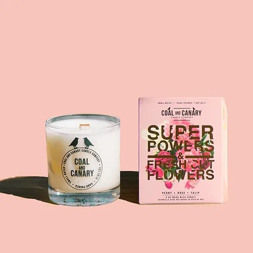 Coal & Canary Super Powers + Fresh Cut Flowers Candle