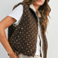 Floral Fleece Sleeveless Vest