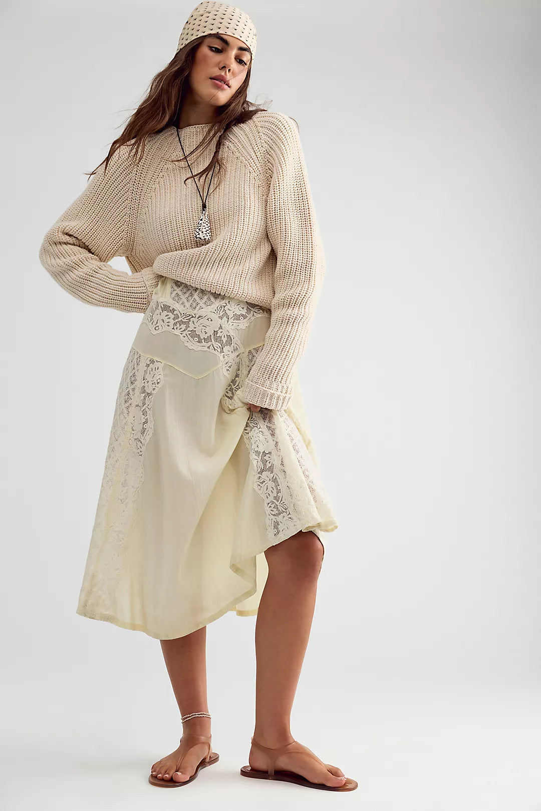 Free People Low Tide Knit Pullover