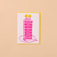 Wishing You A Very Happy Cake Letterpress Birthday Card