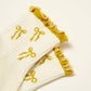 Bow Ruffle Grip Sock [Gold], Pilates Socks