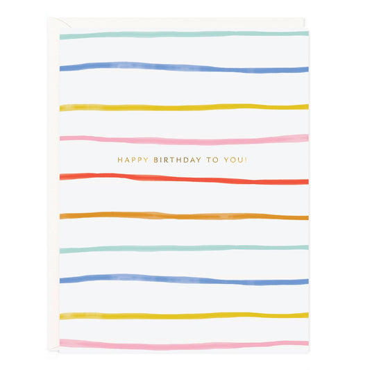 Birthday Stripes Greeting Card