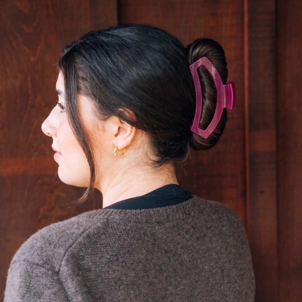 Open | Mulberry | Large | Claw Clip