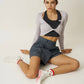 Strawberry Ruffle Grip Sock, Pilates Socks